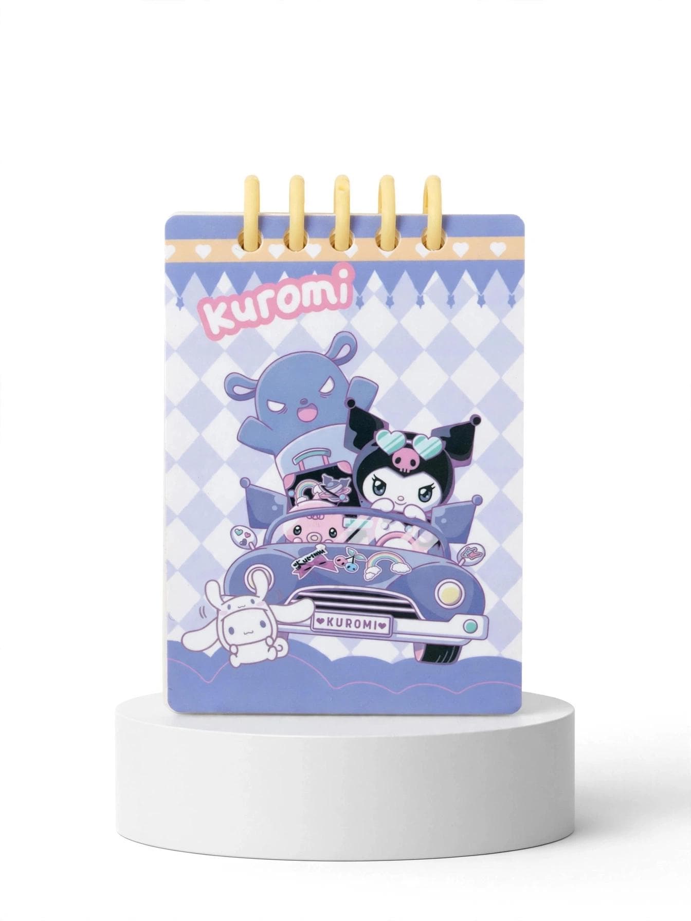 Kuromi Pocket Spiral Notepad - Yellow Spiral