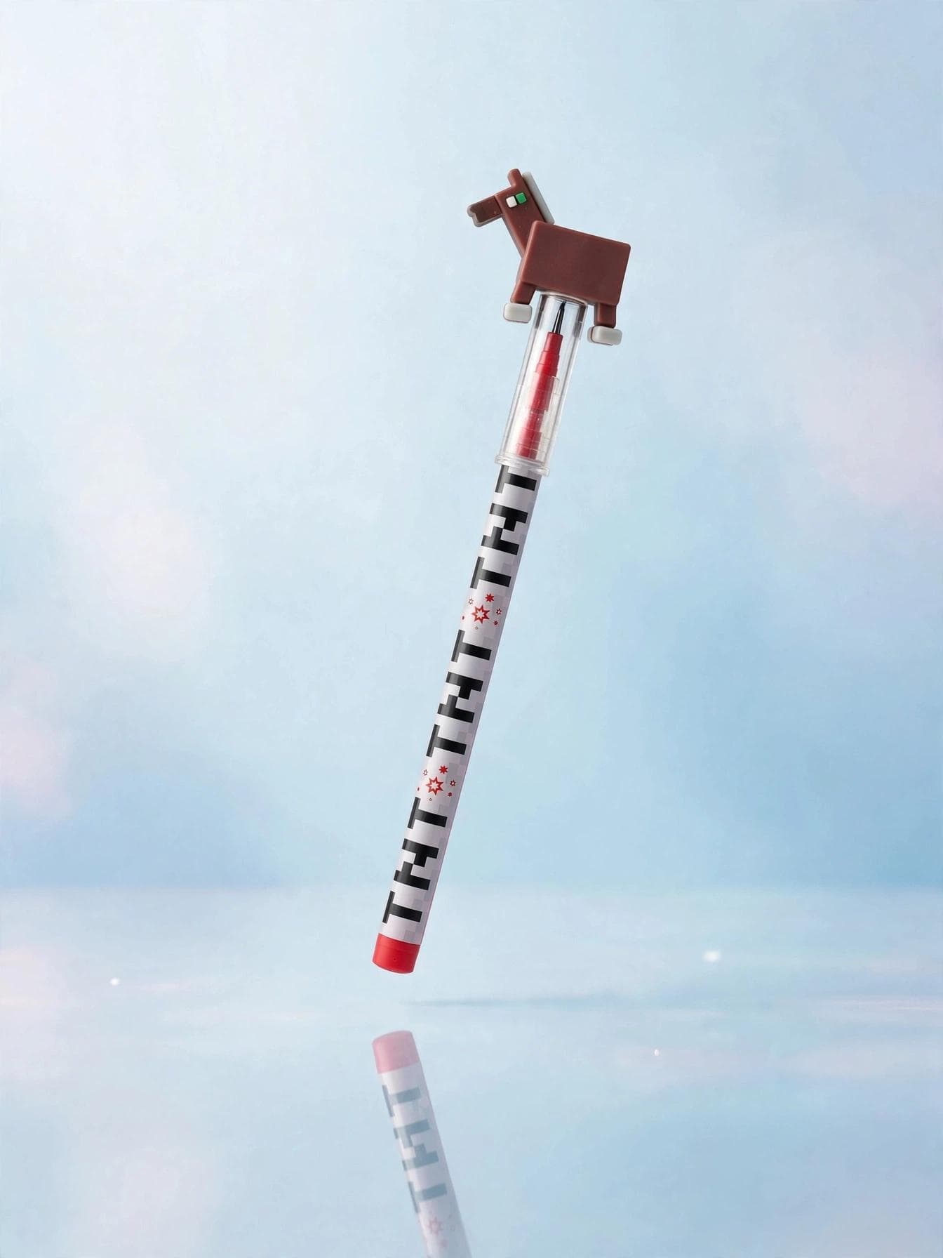 Minecraft Themed Pixel Horse TNT Push Pencil