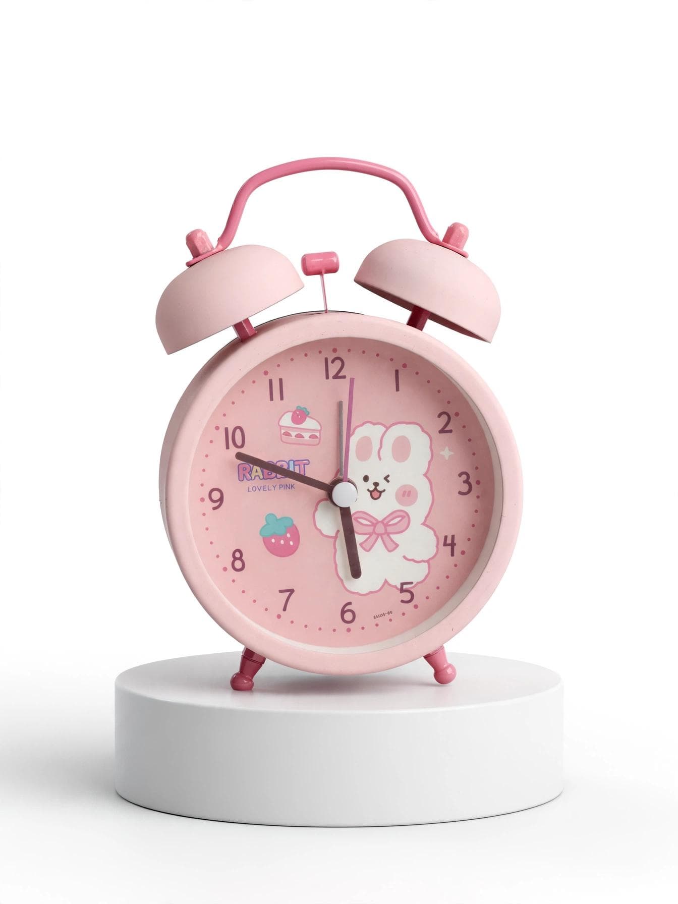 FunBlast Pink Bunny with Bow Twin Bell Alarm Clock