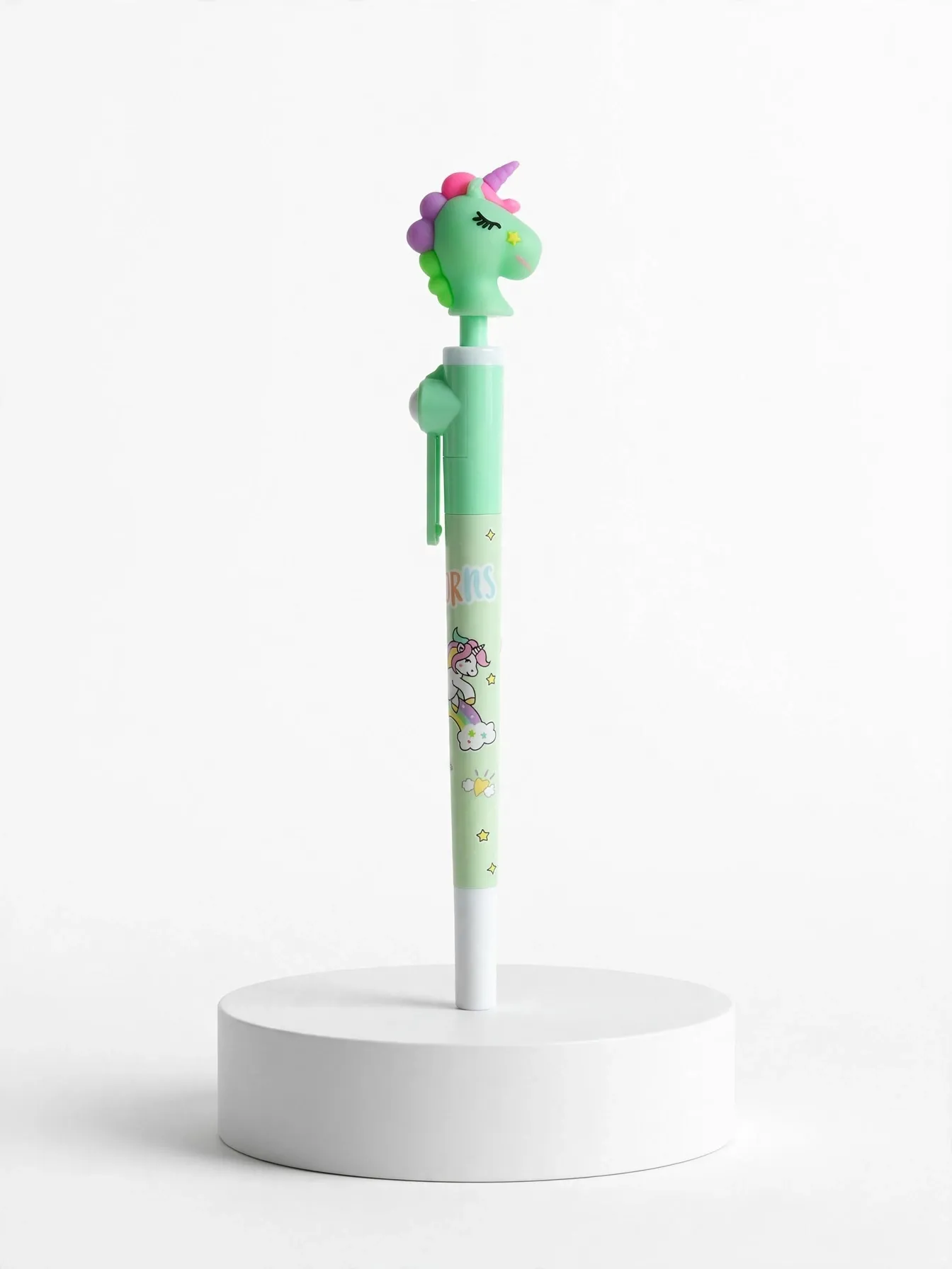Green Fancy Rolling Unicorn Gel Pen