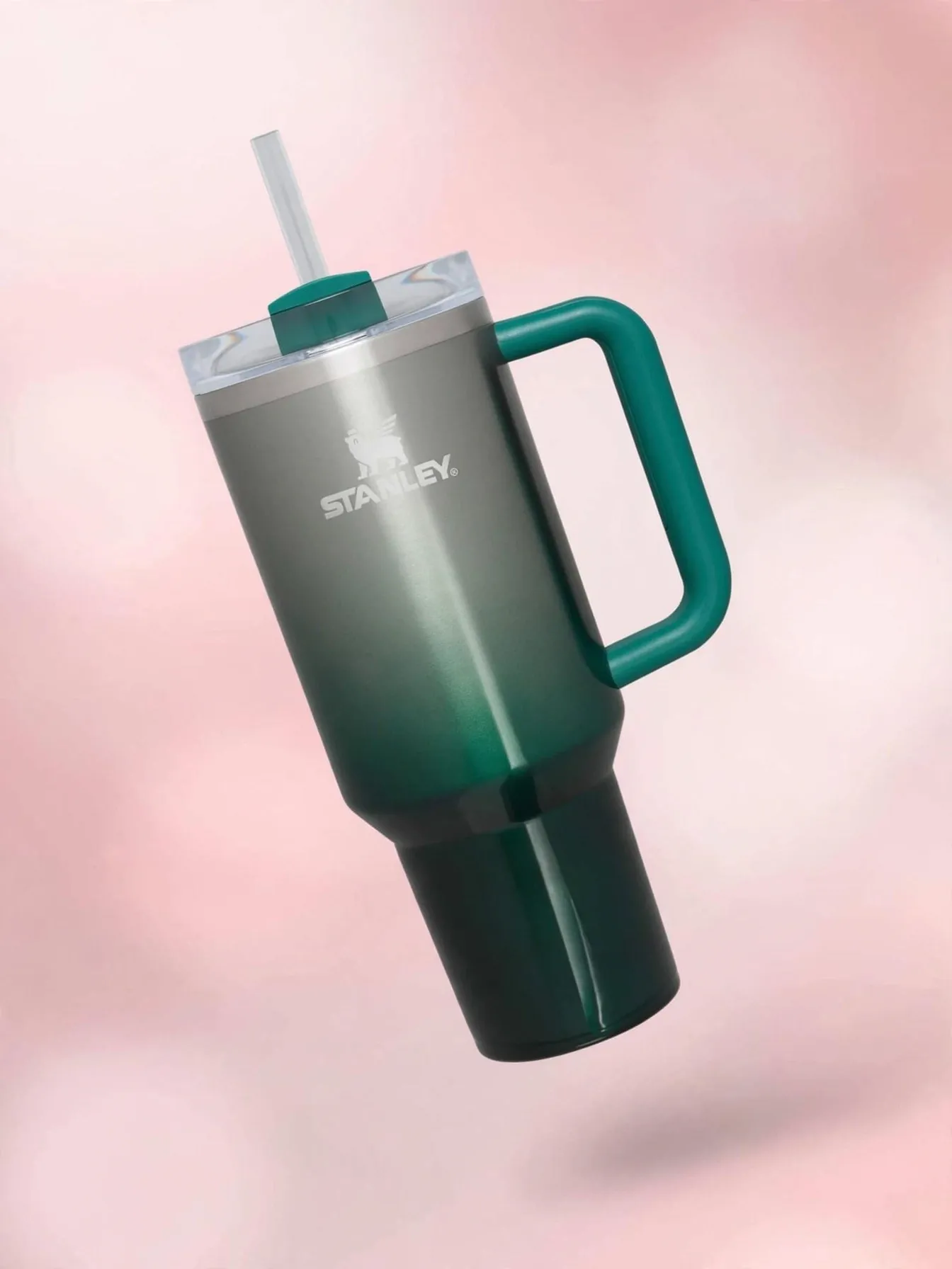 Premium 30oz Insulated Tumbler - Stanley-Inspired Replica - Pine Gradient Ombre