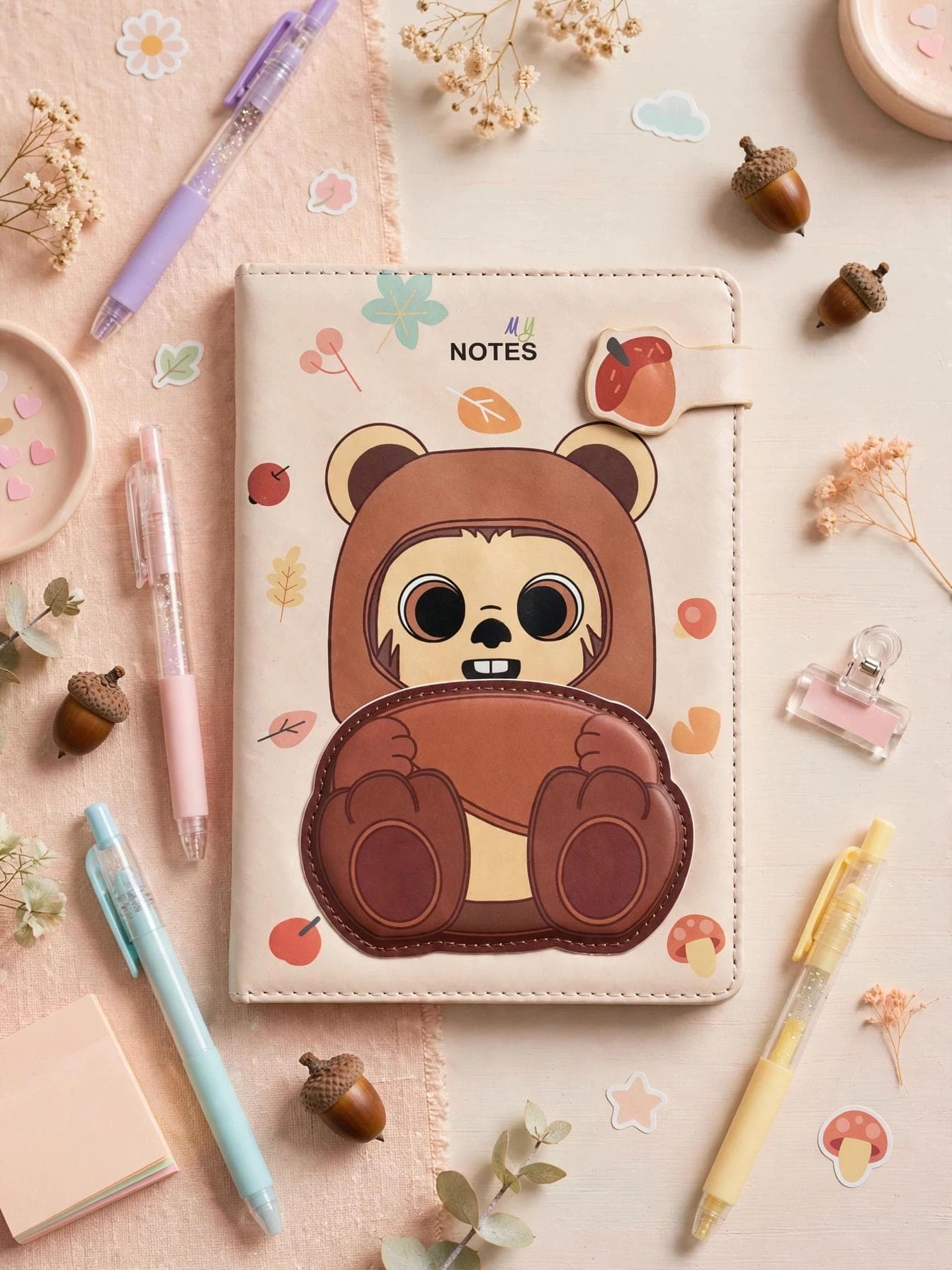 Cute Autumn Bear B6 Diary Notebook