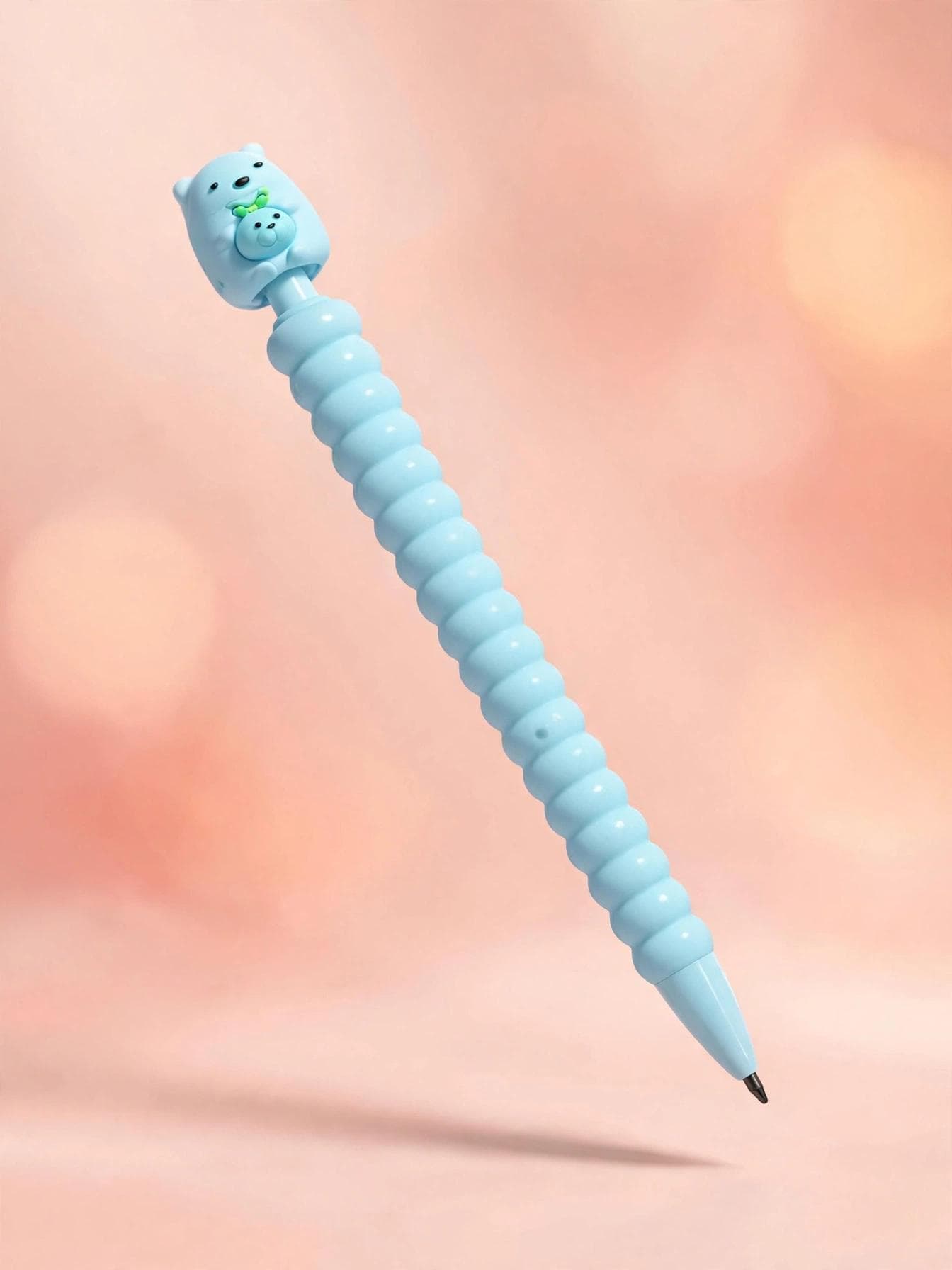 Gold Leaf Kawaii Polar Bear Soft Grip Mechanical Pencil 0.7mm - Light Blue