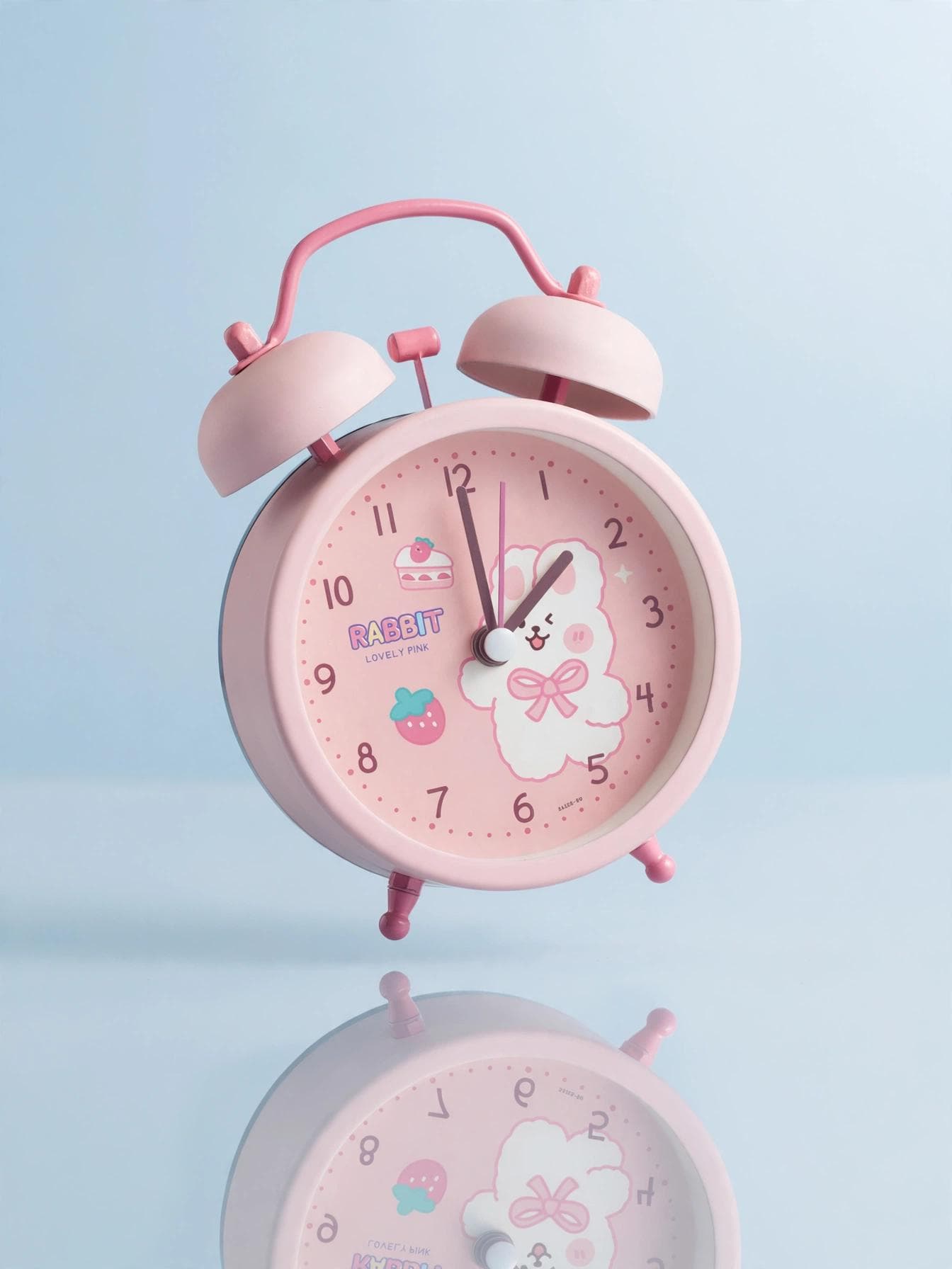 FunBlast Pink Bunny with Bow Twin Bell Alarm Clock