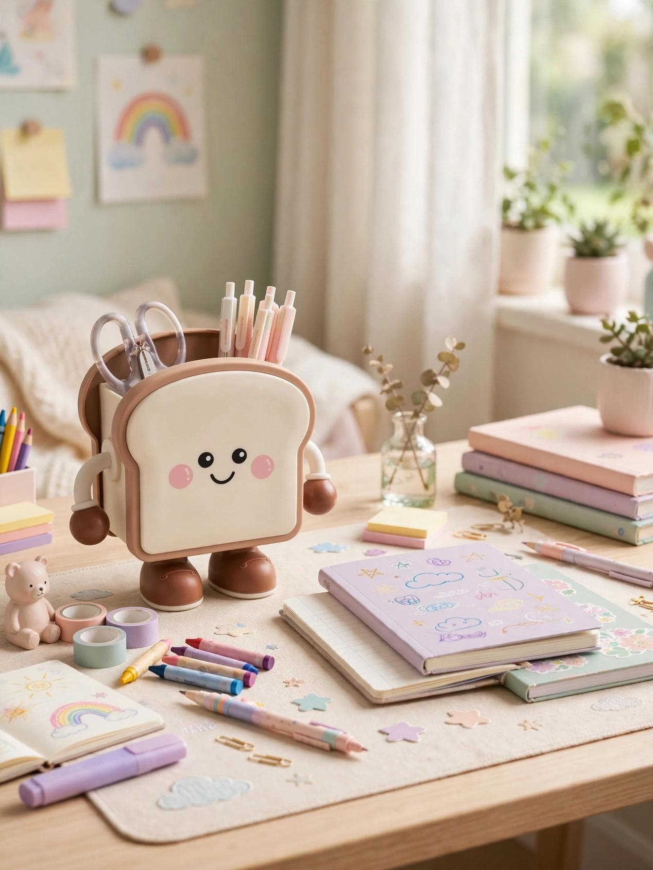 Pinteresty Foodie Bread Aesthetic Pen Stand