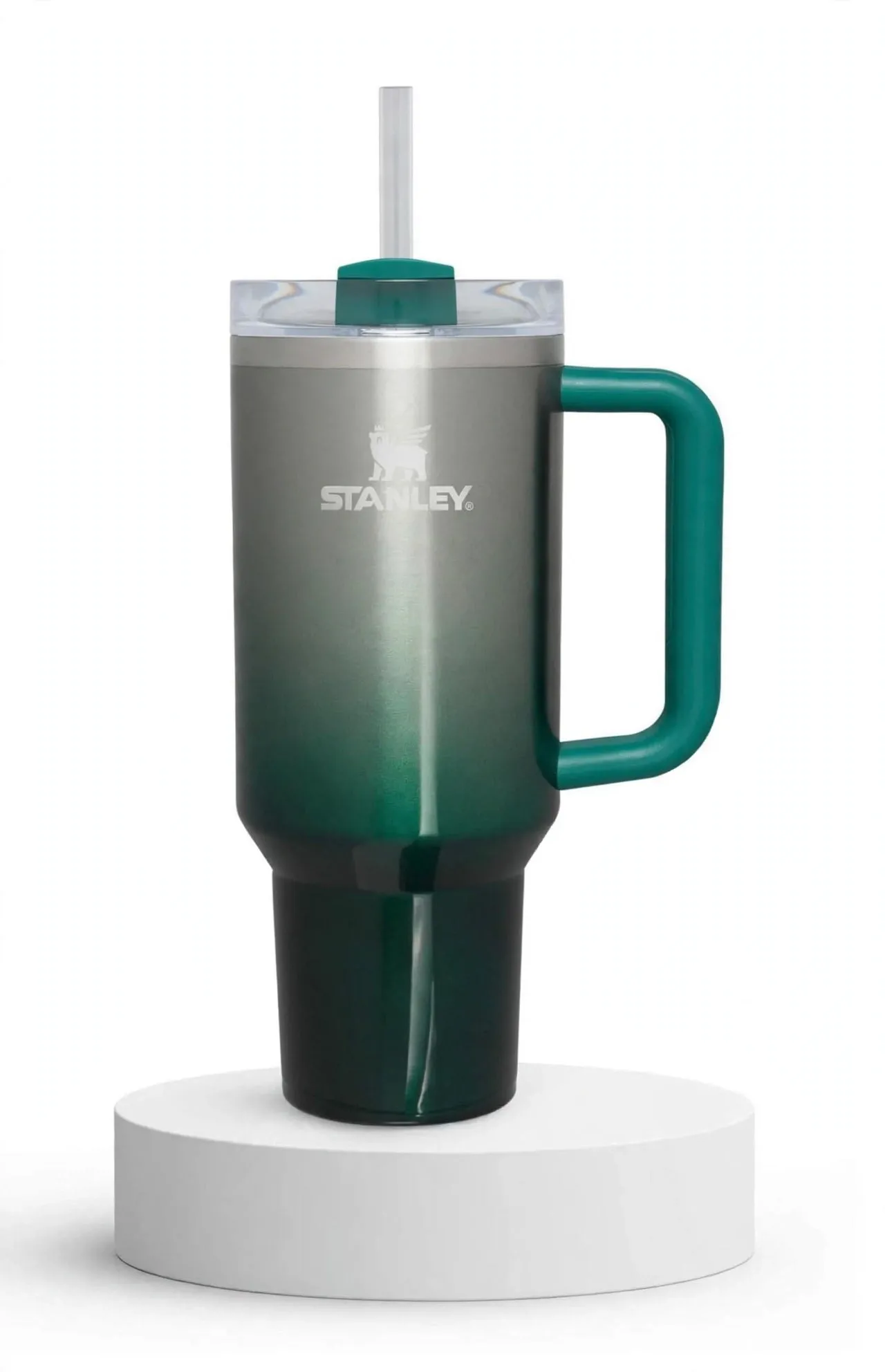 Premium 30oz Insulated Tumbler - Stanley-Inspired Replica - Pine Gradient Ombre